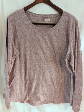 Duluth Trading Co Heathered Mauve Long Sleeve Tee